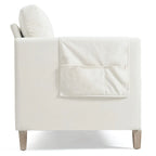 3-Seater Comfortable Sofa with Solid Wood Feet and Side Pocket