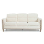 3-Seater Comfortable Sofa with Solid Wood Feet and Side Pocket