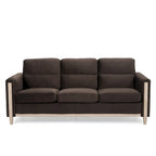 3-Seater Comfortable Sofa with Solid Wood Feet and Side Pocket