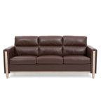 3-Seater Comfortable Sofa with Solid Wood Feet and Side Pocket