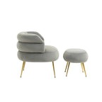 Accent Chair Modern Upholstered Armchair Tufted Chair with Metal Frame - 29.13 x 27.95 x 28.35