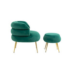 Accent Chair Modern Upholstered Armchair Tufted Chair with Metal Frame - 29.13 x 27.95 x 28.35