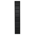 8-Tier Media Tower Rack,CD DVD Slim Storage Cabinet with Adjustable Shelves,Multi-functional double-decker bookcase