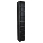 8-Tier Media Tower Rack,CD DVD Slim Storage Cabinet with Adjustable Shelves,Multi-functional double-decker bookcase