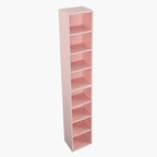 8-Tier Media Tower Rack,CD DVD Slim Storage Cabinet with Adjustable Shelves,Multi-functional double-decker bookcase