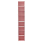 8-Tier Media Tower Rack,CD DVD Slim Storage Cabinet with Adjustable Shelves,Multi-functional double-decker bookcase