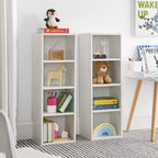 8-Tier Media Tower Rack,CD DVD Slim Storage Cabinet with Adjustable Shelves,Multi-functional double-decker bookcase