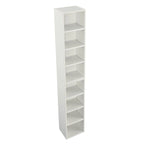 8-Tier Media Tower Rack,CD DVD Slim Storage Cabinet with Adjustable Shelves,Multi-functional double-decker bookcase