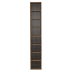 8-Tier Media Tower Rack,CD DVD Slim Storage Cabinet with Adjustable Shelves,Multi-functional double-decker bookcase