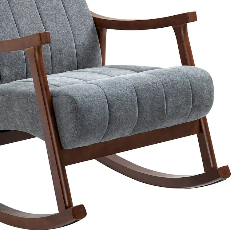 AVAWING Upholstered Rocking Chair ModernHighBackArmchair Set of 2