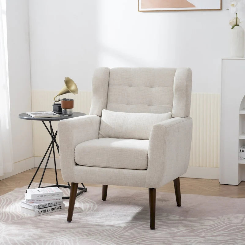 Modern Accent Chair Upholstered Foam Filled Living Room Chairs Comfy Reading Chair