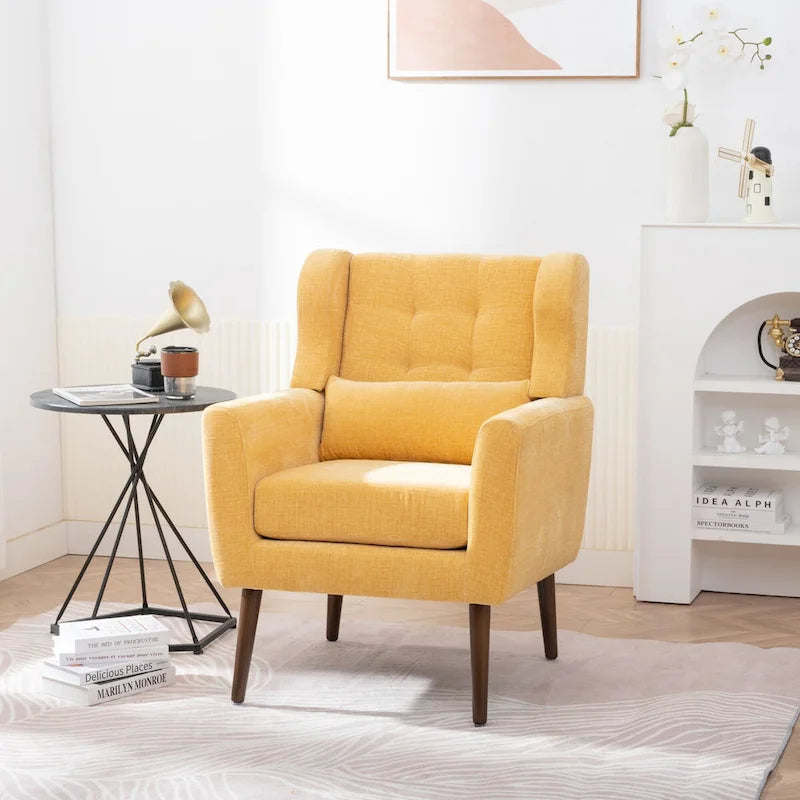 Modern Accent Chair Upholstered Foam Filled Living Room Chairs Comfy Reading Chair