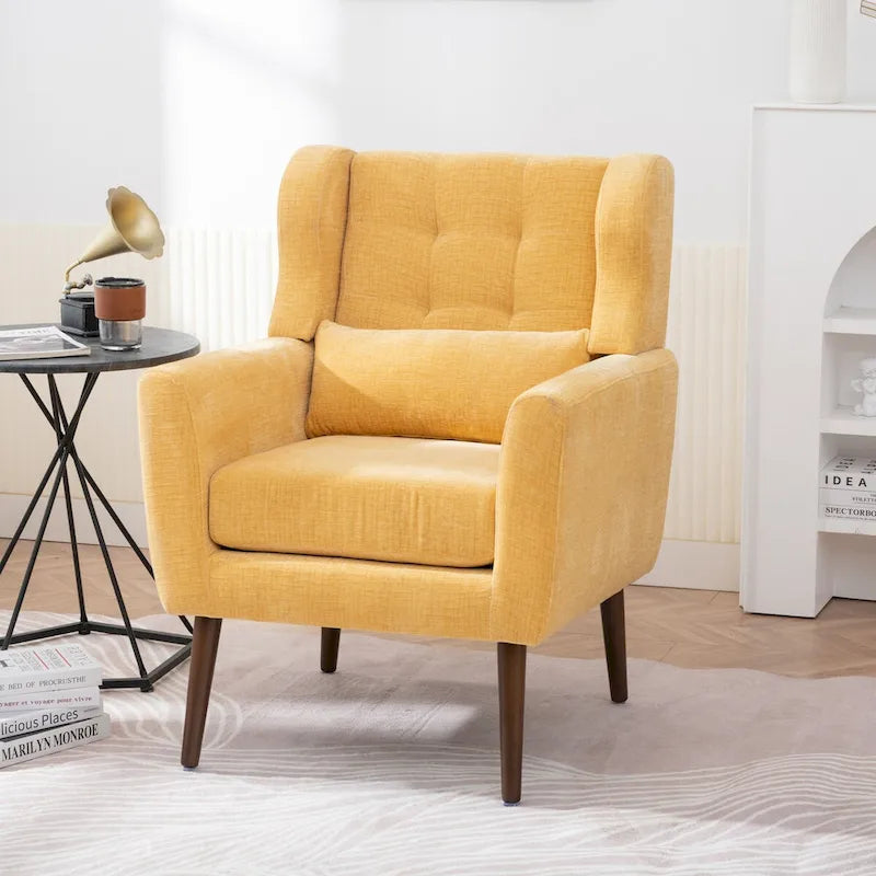 Modern Accent Chair Upholstered Foam Filled Living Room Chairs Comfy Reading Chair