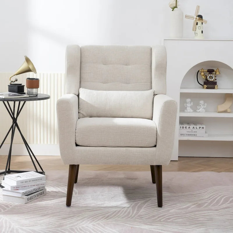 Modern Accent Chair Upholstered Foam Filled Living Room Chairs Comfy Reading Chair