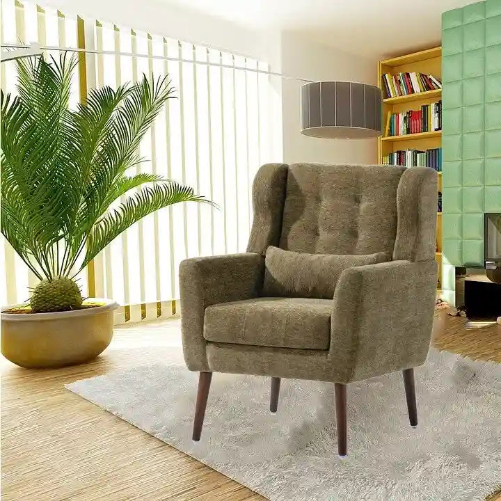 Modern Accent Chair Upholstered Foam Filled Living Room Chairs Comfy Reading Chair