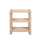 Spiroa 22 Coastal Bohemian Rattan/Wood 3 Tier End Table, Natural, by JONATHAN Y - 22.04