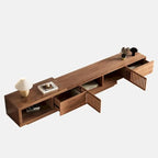 With 5 storage spaces, modern retractable up to 103 inches TV cabinet - 103W x 15.74D x 13.78H