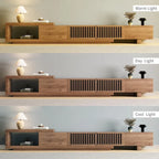 With 5 storage spaces, modern retractable up to 103 inches TV cabinet - 103W x 15.74D x 13.78H