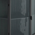 22.25 Floor Coner Cabinet with Tempered Glass Door & Storage Shelves
