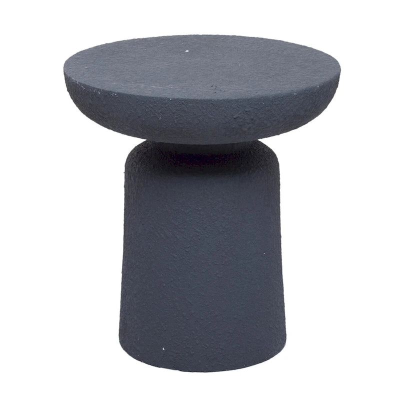 Magnesium Oxide Outdoor Accent Table - Dark Gray or White - Roche River Decor