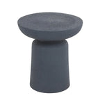 Magnesium Oxide Outdoor Accent Table - Dark Gray or White - Roche River Decor