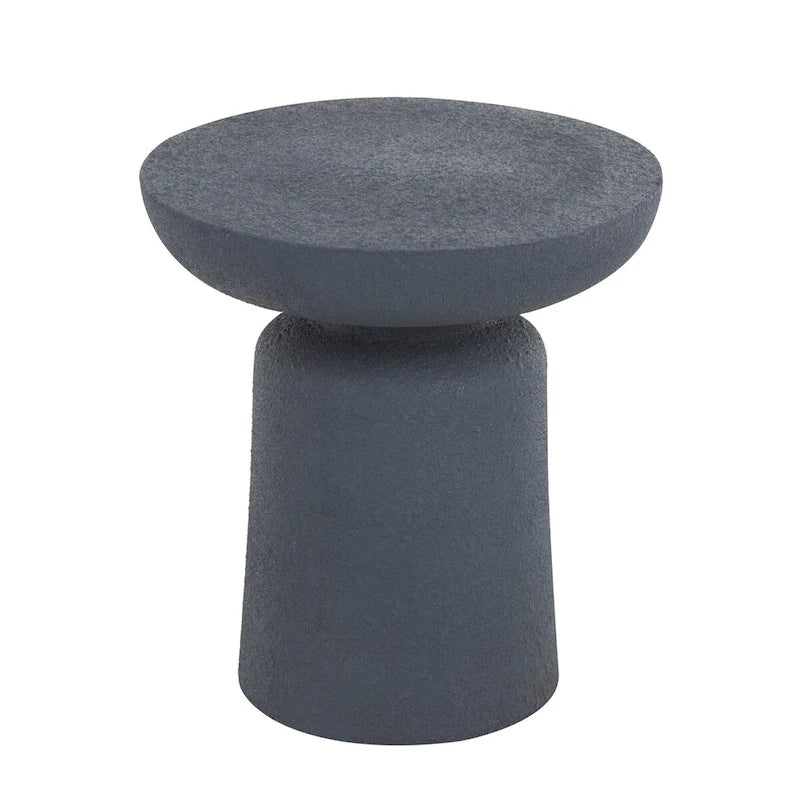 Magnesium Oxide Outdoor Accent Table - Dark Gray or White - Roche River Decor