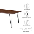 Ardor 96 Live Edge Acacia Wood Dining Table