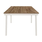 Prospect Natural Acacia and Off White Dining Table with Flared Leg