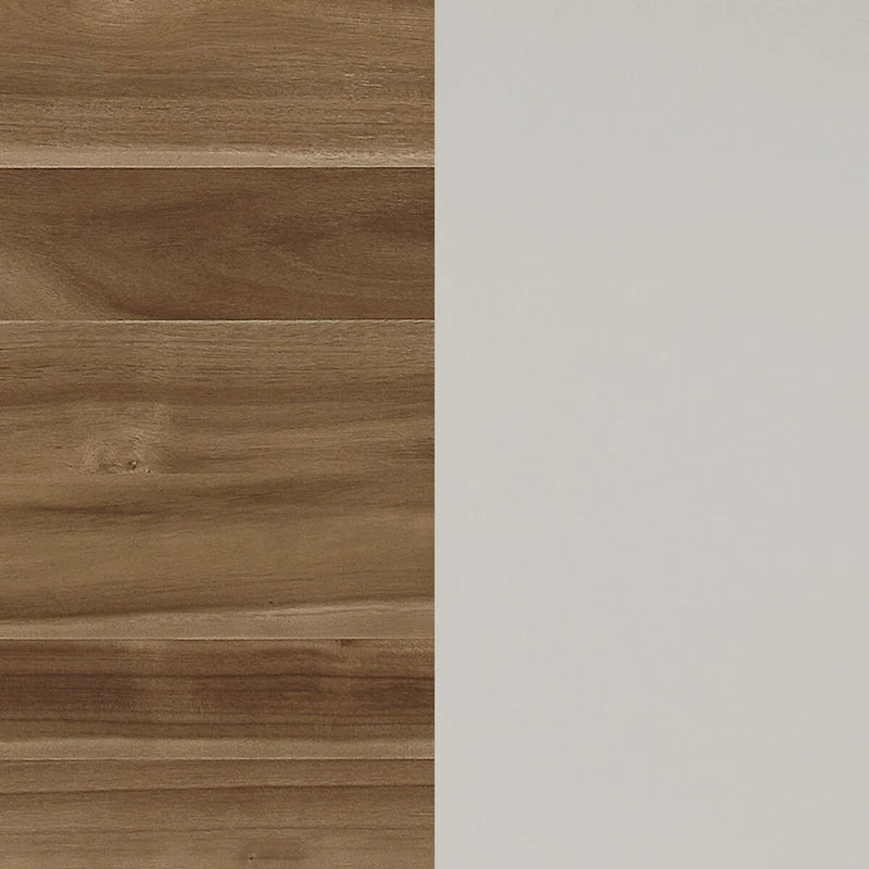 Prospect Natural Acacia and Off White Dining Table with Flared Leg