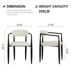9 - Piece 94.48 Modern Minimalist Extendable Sintered Stone Top Dining Set with 8 Fabric Chair