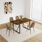 Mid Century Wooden Kitchen Table Set for Restaurant 5 Piece Sets
