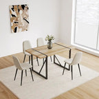 Mid Century Wooden Kitchen Table Set for Restaurant 5 Piece Sets