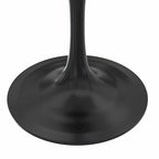 LeisureMod Verve Square Dining Table with Resin Tabletop and White Steel Base for Kitchen and Dining Room