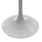 LeisureMod Verve Square Dining Table with Resin Tabletop and White Steel Base for Kitchen and Dining Room