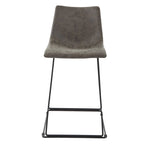 3-Piece 36 Round Top Counter Height Dining Table with 2 Faux Leather Stools