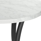 3-Piece 36 Round Top Counter Height Dining Table with 2 Faux Leather Stools