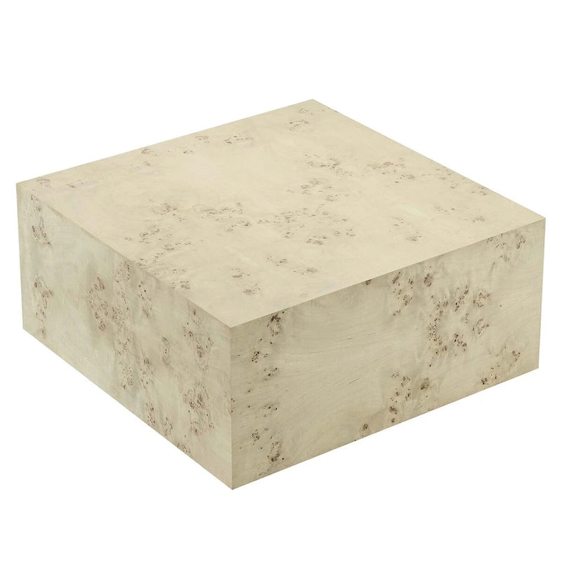 Cosmos 36 Square Burl Wood Coffee Table - N/A