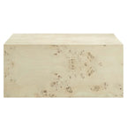Cosmos 36 Square Burl Wood Coffee Table - N/A