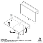 30-inch White Wall Mounted Desk