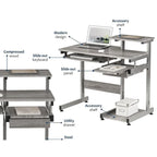 Ergonomically-designed Computer Workstation Desk