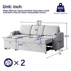 Sofa Sleeper with Pull Out Bed with Charging Port