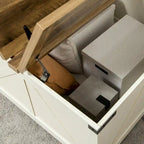 Farmhouse Large Square Coffee Table with Storage