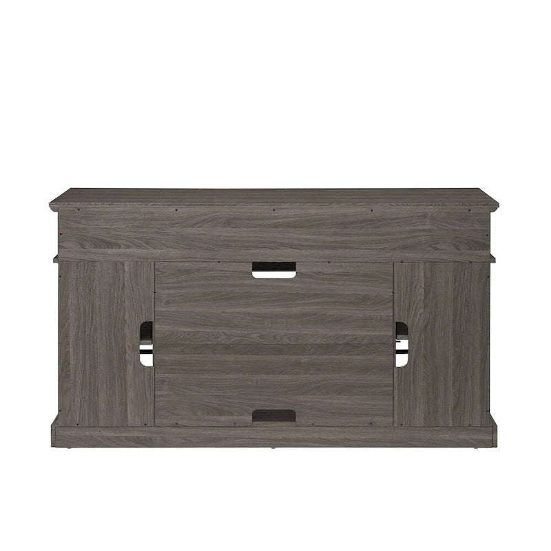 58 Wood TV Stand with Storage Space and Cable Management Cutouts