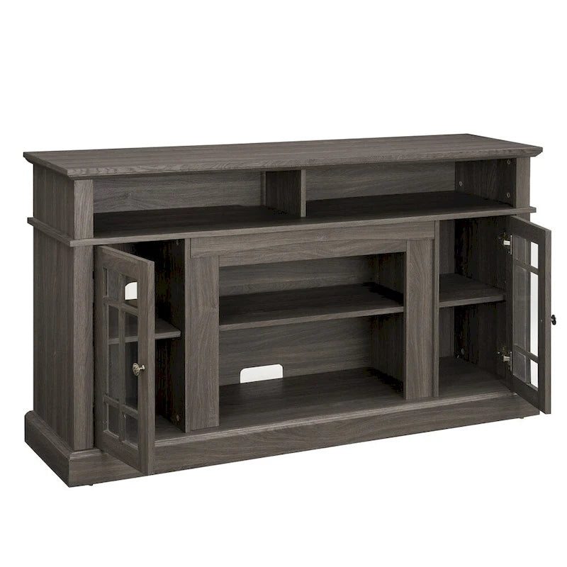 58 Wood TV Stand with Storage Space and Cable Management Cutouts