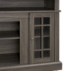 58 Wood TV Stand with Storage Space and Cable Management Cutouts