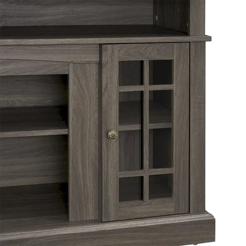 58 Wood TV Stand with Storage Space and Cable Management Cutouts