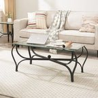 Tempered Glass Surface 3-Piece Coffee Table Set