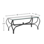 Tempered Glass Surface 3-Piece Coffee Table Set