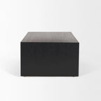 Tabor Natural Wood w/ Black Oak Waterfall Coffee Table - 53.0L x 30.0W x 18.0H