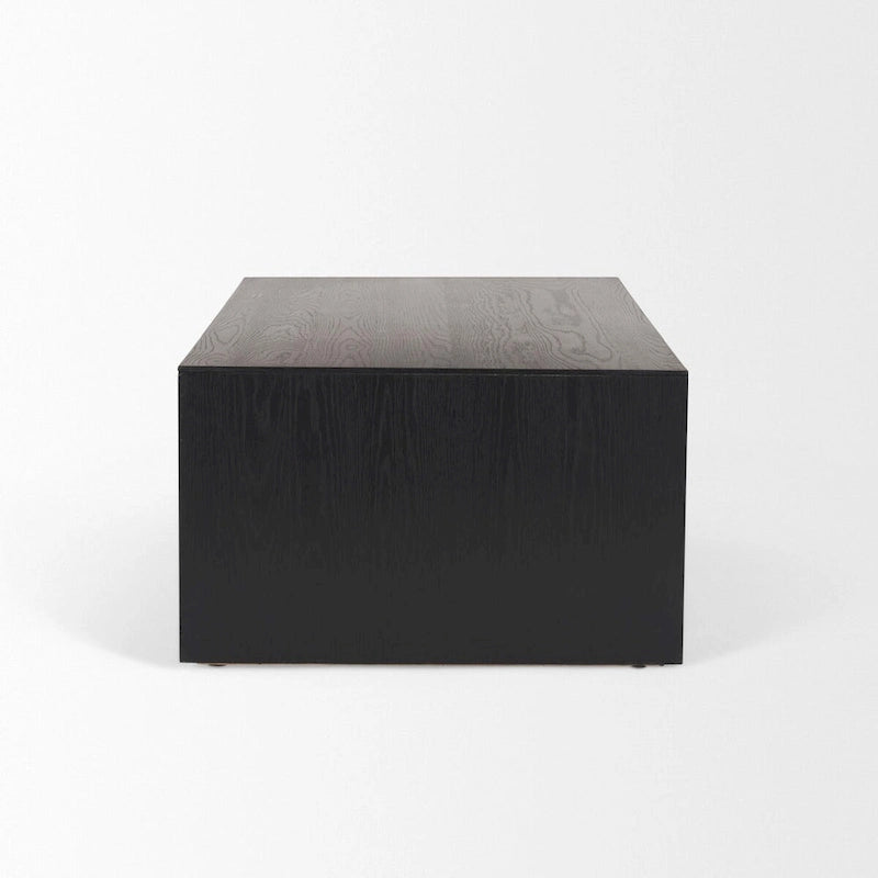 Tabor Natural Wood w/ Black Oak Waterfall Coffee Table - 53.0L x 30.0W x 18.0H